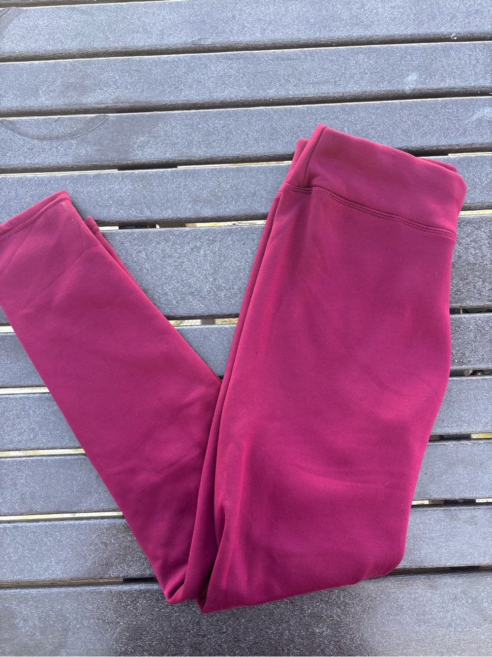 Burgundy Fleece Leggings